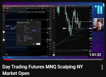 Day Trading Futures MNQ Scalping NY Market Open
