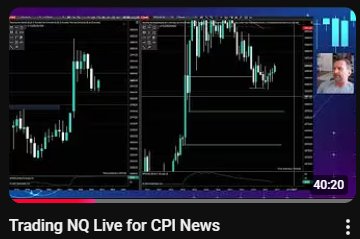 Trading NQ Live for CPI News